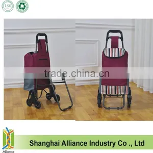 Foldable Supermaket Grocery Shopping Trolley With Folding Chair Seat thumbnail-1