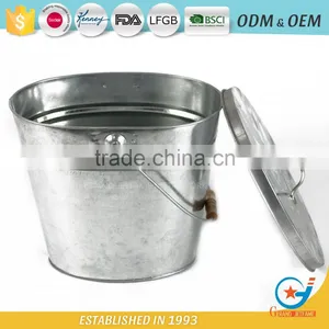 Galvanized Garbage Box Metal Outdoor Trash Cans thumbnail-3