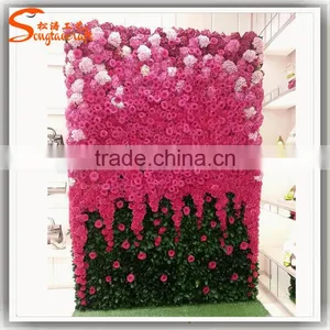 Artificial Flower Wall With Wholesale Silk Flower Hydrangea and Rose for Wedding thumbnail-5