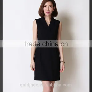 2016 Latest European Style Women Clothes Women Dresses Ladies Elegant Black Dresses thumbnail-1