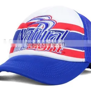 2013 Sport 6-panels Mesh Breathable Spong Blue Baseball Cap and Hat With Custom Design thumbnail-5