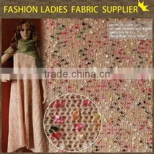 Hot Sales Ladies Fashion Fabric Acrylic Polyester Metallic Jacquard Fabric thumbnail-1