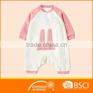 Long Sleeved Soft Animal Printed Cotton Polyester Baby Romper thumbnail-1