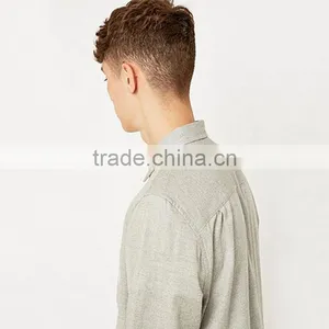 Wholesale 2016 New Style Casual Long Sleeve Linen Slim Fit Shirts for Men thumbnail-3