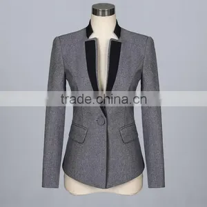 Formal Gray Blazer Women Business Suits Formal Office Suits Work Wear Sets Ladies Uniforms OL Style Pant Suits thumbnail-5