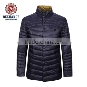 H1033 Mens Fashion Jacket Stand Collar Quilted Jacket Winter Clothing thumbnail-1