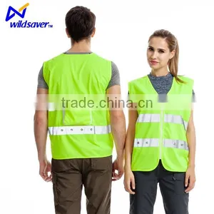 Cool Evening LED Lime Green Motorcycle Reflective Security Vest thumbnail-1