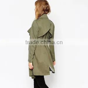 Autumn Fashion Leisure, Big Lapel, no Buckle Lace, Slim, Long Windbreaker, Coat, Women's Students thumbnail-4