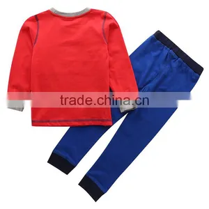 Wholesale Long Sleeves Kids 100% Cotton Colorful Pullover Pajama Set thumbnail-2