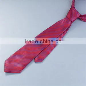 Polyester Necktie Red & Blue Stripe Wedding Tie thumbnail-1