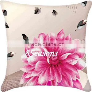 Top Quality Flower Pattern Cotton Embroidery Needlework DIY Cross Stitch Square Throw Pillow thumbnail-1