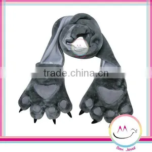 Hot Sell Bear's Paw Scarf Gloves Sets thumbnail-1