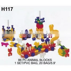H117 86 PC ANIMALS BLOCKS thumbnail-1