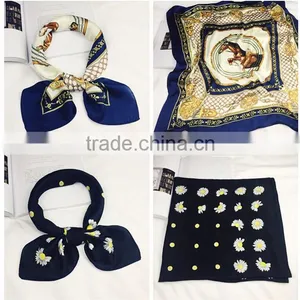Wholesale Fashion Customized Printing Square Silk Scarf thumbnail-3