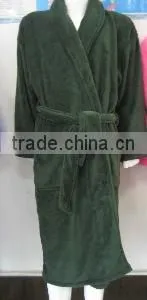 2014 Xinbo Plain Dyed Coral Fleece Bathrobe thumbnail-1
