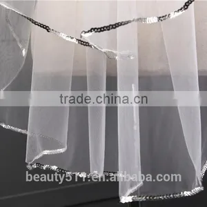 2017 Wholesale Bridal Veils Hot Sale Short Elegant Bridal Wedding Veils Fashionable Short Tulle Wedding Bridal Veils HL32 thumbnail-6