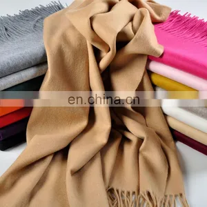 2017 Wholesale Solid Color 100% Cashmere Scarf For Women thumbnail-1