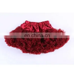 2015 New Pattern Fluffy Tutu Skirt for Girls Fashion Wine Red Baby Girls Birthday Skirt thumbnail-3