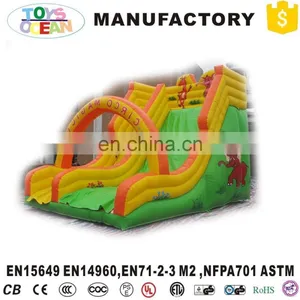 2017 Inflatable Dry Slide Double Lane With Arch for Kids Climbing thumbnail-3