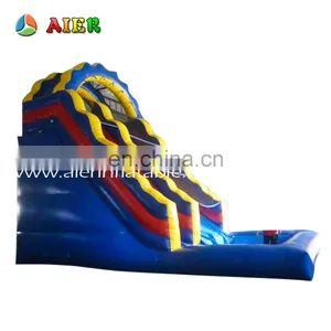 Outdoor Playground Inflatable Pool Slide / Blue Telescopic Slide for Adult / Fiberglass Water Slide thumbnail-1