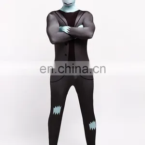 Dark Gray Business Zentai Second Skin Pilot Tuxedo Suit Fancy Dress Costume thumbnail-3