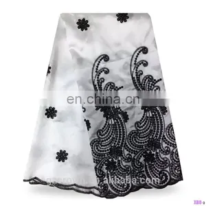 High Quality Raw Silk George Lace Fabric With Sequins Indian Raw Silk George Fabrics S170307002 thumbnail-6