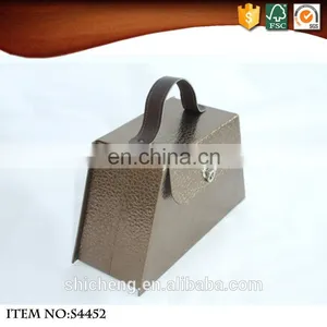 Luxury Cardboard Mirrored Jewelry Suitcase Box With Metal Lock thumbnail-2