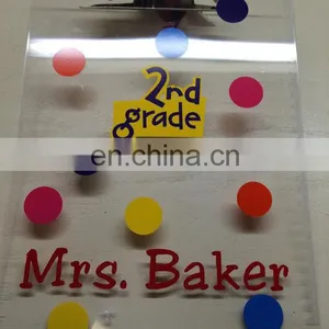Customized Letter Size Acrylic Clipboard/ a4 Clipboard/butterfly Clipboard Clip With Private Label thumbnail-2