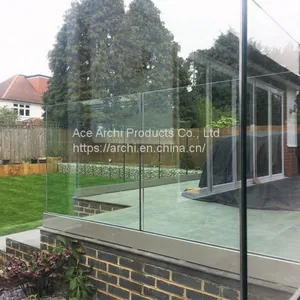 Aluminum U Channel Base Glass Railing Terrace Fence for Balcony thumbnail-3