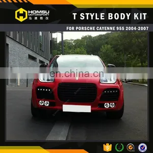 Car Parts Auto Spare Pack Earo Kit Fiber Glass Material TA Style Design Body Kit With Hood and Exhaust for Cayenne 955 04-07 thumbnail-1