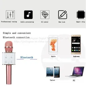 Q7 Microphone Speaker Karaoke Bluetooth Wireless Speaker Mic Mobile KTV Player thumbnail-4