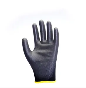 Black Shell Black PU Coated Gloves thumbnail-1