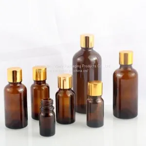 Amber Boston Glass Cosmetic Packaging Shampoo Lotion Bottle thumbnail-1