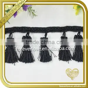 2016 Hot Sale Silk Cord Tassel Trim Fringe for Curtain FT-011 thumbnail-1