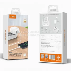 18W FAST CHARGER TWO QC3.0 USB REPLACEABLE PLUG: UK/EU/US thumbnail-4