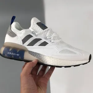 Adidas Originals ZX 2K Boost in White/Black For Sale thumbnail-1