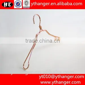 YY0214 Hot Selling Thick Copper Metal Clothes Hanger Metal Wire Shirt Hanger thumbnail-3