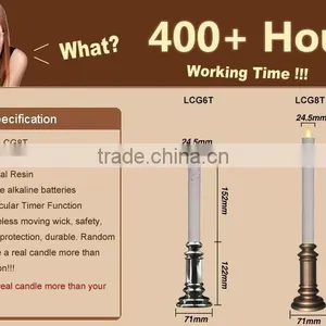 LED Taper Candle With Moving Flame Timer and Remote Ready, USA, EU Patent Approved! thumbnail-6