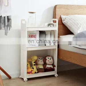 Slim Space Saving Kitchen Accessories Assemble Type Foldable Slide Plastic Kitchen Storage Racks Trolley Organizer thumbnail-2
