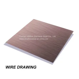 201 304 Stainless Steel Hairline Sheet Price Size 1219*2438mm thumbnail-1