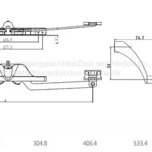 Casement Window Split Arm Operator (Left Hand Right Hand) Single Straight thumbnail-2