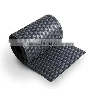 Pivacy Screen Strips Rattan Double Rod Mats 19 x 255 cm Including Fixing Clips Bar Mat Fence 2.5 m Anthracite thumbnail-4