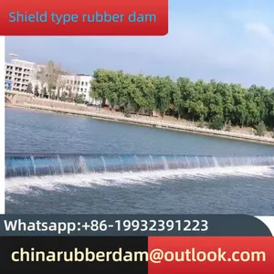 Installation of Inflatable Rubber Core Mold for Ecological Dam, Bridge, Dam Bag, and Air Shield Dam thumbnail-1
