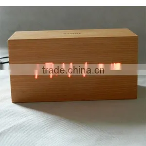 LED Wood Clock With Voice Control, Touch Function and Snooze thumbnail-1