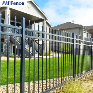 Wholesale Black Powder Coated W Pale Steel Palisade Security Fencing Waterproof Backyard Fence thumbnail-2
