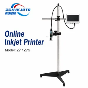Z7/Z7S Detachable Online Inkjet Printer 7 Inch Touch Screen Coding Machine for Date QR Barcode Batch Number Printing thumbnail-1