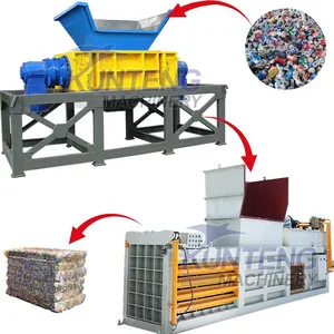 Aluminum Products Cans Plastic Bottles Shredding and Baling Equipment Garbage Recycling EPC thumbnail-1