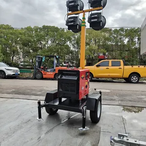 Portable Hand Crank Telescopic Mast Lighting Tower Outdoor Emergency Mobile Lighting Tower thumbnail-5