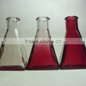 Glass Aroma Diffuser Bottle/ Glass Aromatherapy Diffuser Bottle Red Colour thumbnail-1