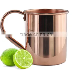 Solid Copper Mugs 16oz Large Authentic Unlined Moscow Mule Copper Mug by Solid Copper Mugs thumbnail-1
